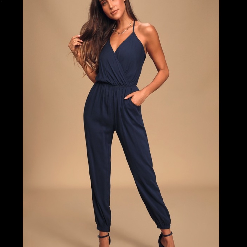 Lulus Navy Jumpsuit